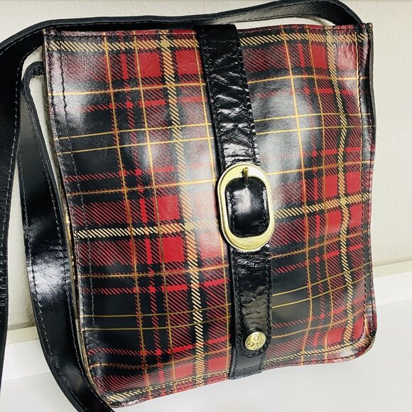 NWT Patricia Nash Venezia Pouch Bag Signature Plaid Crossbody Genuine Leather - Picture 3 of 9